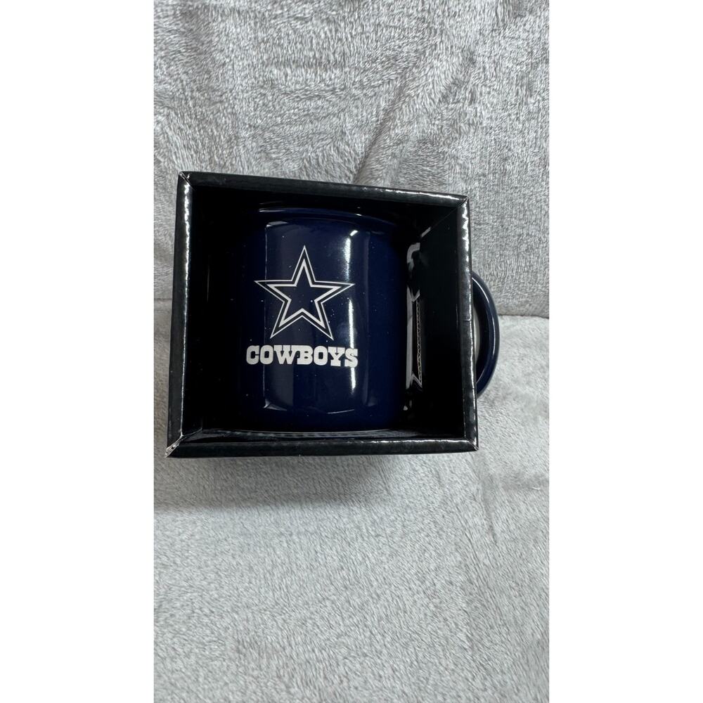Dallas Cowboys NFL Camping Mug 15 oz NEW Blue White Specks The Memory Company